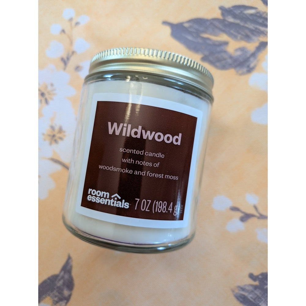 Room Essentials Wildwood‎ Scented Candle - 7oz Glass Jar - Burned Once